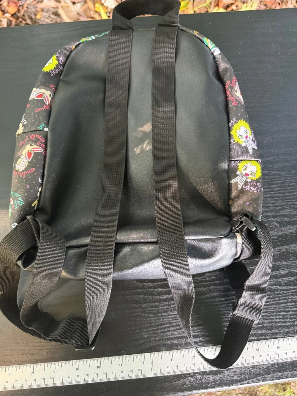 Beetlejuice Kids Black Character Mini Backpack